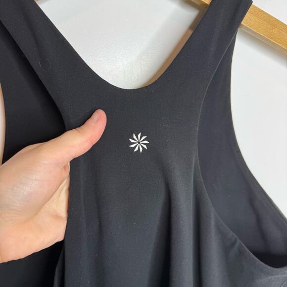 Athleta Conscious Dress Black Tank Pockets Stretch Mini Active Size Medium - Picture 7 of 8